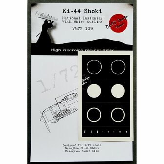 Dead Design Models VM72129 - Ki-44 Shoki National Insignias With White Outline (For Hasegawa/Sword kit) - 1:72