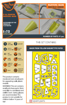 Clear Prop Models CPA72089 - F-2A Fighter double-sided painting mask on &quot;yellow kabuki paper&quot; for Finemolds kits - 1:72