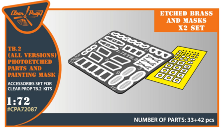 Clear Prop Models CPA72087 - TB.2 PE parts and painting mask x2 set for CP kits - 1:72