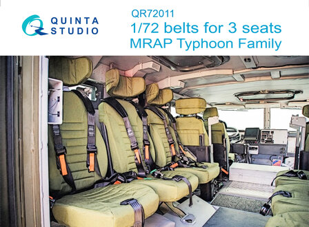 Quinta Studio QR72011 - MRAP Typhoon Family belts, for  3 seats, 3D-Printed &amp; coloured on decal paper (all kits) - 1:72