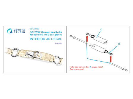 Quinta Studio QR32029 - WWI German seats Belts for bombers - 1:32