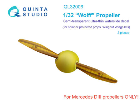 Quinta Studio QL32006 - Wooden Propellers Wolff (WNW) - 1:32