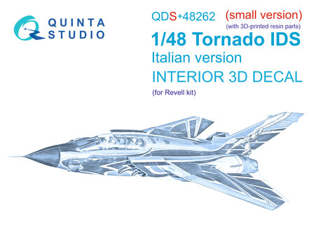 Quinta Studio QDS+48262 - Tornado IDS Italian 3D-Printed &amp; coloured Interior on decal paper (for Revell kit) (with 3D-printed resin parts) - Small Version - 1:48