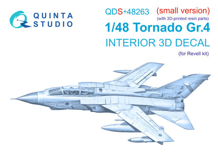 Quinta Studio QDS+48263 - Tornado GR.4 3D-Printed &amp; coloured Interior on decal paper (for Revell kit) (with 3D-printed resin parts) - Small Version - 1:48