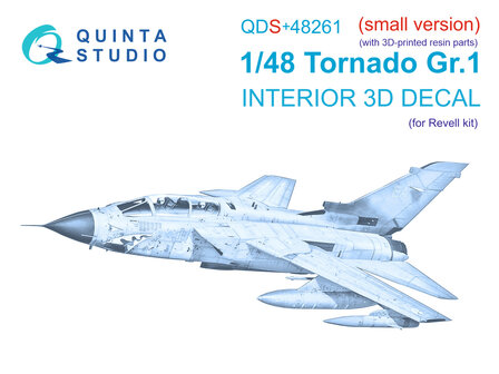 Quinta Studio QDS+48261 - Tornado GR.1 3D-Printed &amp; coloured Interior on decal paper (for Revell kit) (with 3D-printed resin parts) - Small Version - 1:48