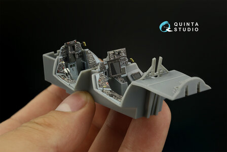 Quinta Studio QDS-48396 - F-14B 3D-Printed &amp; coloured Interior on decal paper (for Hobby Boss kit) - Small Version - 1:48