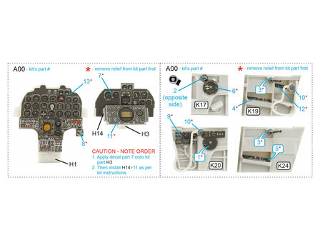 Quinta Studio QDS-48363 - F-82F Twin Mustang 3D-Printed &amp; coloured Interior on decal paper (for Modelsvit kit) - Small Version - 1:48