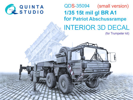 Quinta Studio QDS-35094 - Patriot Abschussrampe auf 15t mil gl BR A1 3D-Printed &amp; coloured Interior on decal paper (for Trumpeter) - Small Version - 1:35