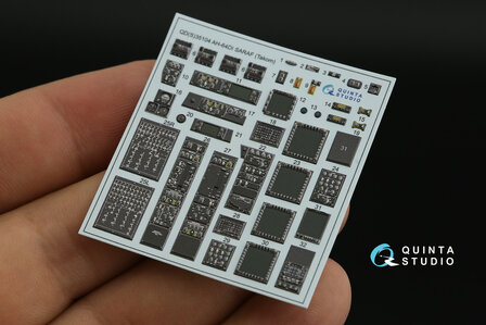 Quinta Studio QDS-35104 - AH-64DI Saraf 3D-Printed &amp; coloured Interior on decal paper (for Takom) - Small Version - 1:35