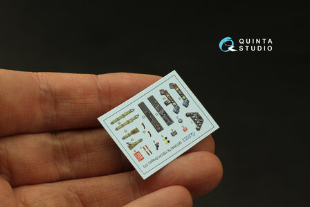 Quinta Studio QD72093 - Ta 152C/H 3D-Printed &amp; coloured Interior on decal paper (for Dragon) - 1:72