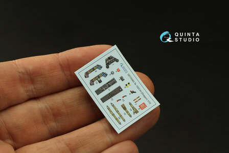 Quinta Studio QD72093 - Ta 152C/H 3D-Printed &amp; coloured Interior on decal paper (for Dragon) - 1:72