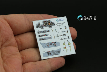 Quinta Studio QD72088 - Su-24M 3D-Printed &amp; coloured Interior on decal paper (for Trumpeter) - 1:72