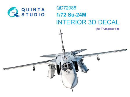 Quinta Studio QD72088 - Su-24M 3D-Printed &amp; coloured Interior on decal paper (for Trumpeter) - 1:72