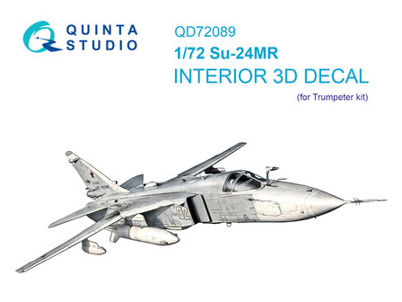 Quinta Studio QD72089 - Su-24MR 3D-Printed &amp; coloured Interior on decal paper (for Trumpeter) - 1:72