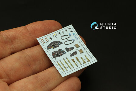 Quinta Studio QD72083 - Me 163 3D-Printed &amp; coloured Interior on decal paper (for Academy) - 1:72