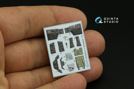 Quinta Studio QD72053 - A-1J 3D-Printed &amp; coloured Interior on decal paper (for Hasegawa) - 1:72