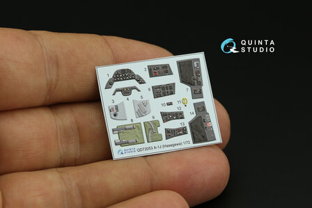 Quinta Studio QD72053 - A-1J 3D-Printed &amp; coloured Interior on decal paper (for Hasegawa) - 1:72