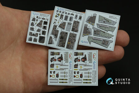 Quinta Studio QD48396 - F-14B 3D-Printed &amp; coloured Interior on decal paper (for Hobby Boss kit) - 1:48