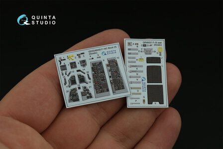 Quinta Studio QD48400 - F-16C block 25 3D-Printed &amp; coloured Interior on decal paper (Kinetic 2022 tool) - 1:48