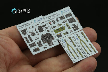 Quinta Studio QD48364 - F-82G Twin Mustang 3D-Printed &amp; coloured Interior on decal paper (for Modelsvit kit) - 1:48