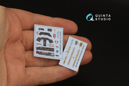 Quinta Studio QD48313 - Fw 190A-3 3D-Printed &amp; coloured Interior on decal paper (for Hasegawa kit) - 1:48