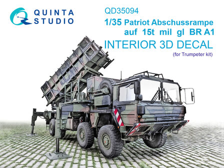 Quinta Studio QD35094 - Patriot Abschussrampe auf 15t mil gl BR A1 3D-Printed &amp; coloured Interior on decal paper (for Trumpeter) - 1:35