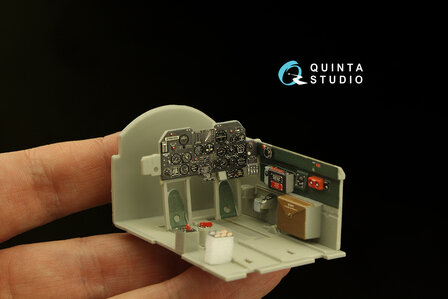 Quinta Studio QD32148 - P-47D Thunderbolt Bubbletop Early 3D-Printed &amp; coloured Interior on decal paper (Trumpeter) - 1:32