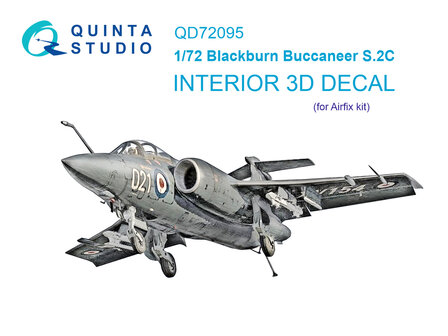 Quinta Studio QD72095 - Blackburn Buccanneer S.2C 3D-Printed &amp; coloured Interior on decal paper (for Airfix) - 1:72