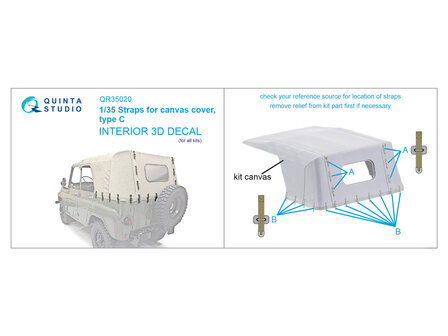 Quinta Studio QR35020 - Straps for cancas cover, type C - 1:35