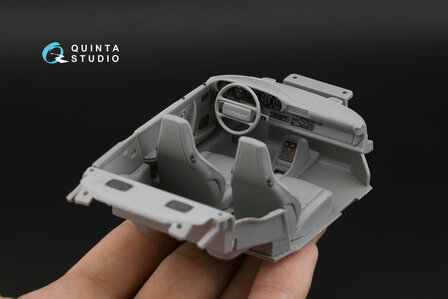 Quinta Studio QD24005 - Porsche 911 Carrera 3.2 3D-Printed &amp; coloured Interior on decal paper (for Revell kit) - 1:24