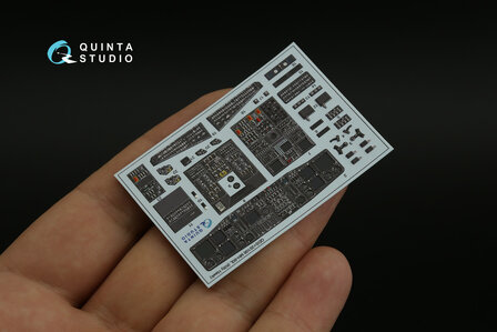 Quinta Studio QDS+35108 - MH-60L 3D-Printed &amp; coloured Interior on decal paper (for KittyHawk kit) (with 3D-printed resin parts) - Small Version - 1:35