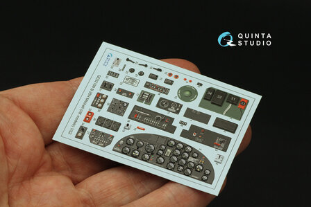 Quinta Studio QD32199 - B-25H Mitchell 3D-Printed &amp; coloured Interior on decal paper (for HK models kit) - 1:32