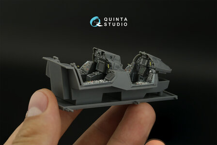 Quinta Studio QDS-48404 - F-14B 3D-Printed &amp; coloured Interior on decal paper (for GWH kit) - Small Version - 1:48