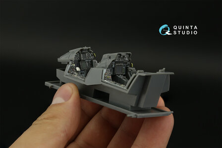 Quinta Studio QDS-48404 - F-14B 3D-Printed &amp; coloured Interior on decal paper (for GWH kit) - Small Version - 1:48