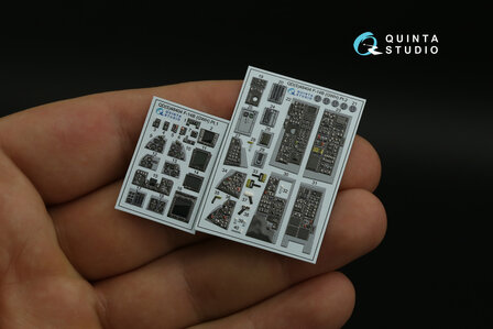 Quinta Studio QDS-48404 - F-14B 3D-Printed &amp; coloured Interior on decal paper (for GWH kit) - Small Version - 1:48