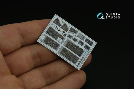 Quinta Studio QDS-48404 - F-14B 3D-Printed &amp; coloured Interior on decal paper (for GWH kit) - Small Version - 1:48