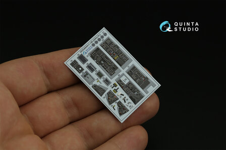 Quinta Studio QDS-48404 - F-14B 3D-Printed &amp; coloured Interior on decal paper (for GWH kit) - Small Version - 1:48