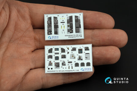 Quinta Studio QDS-48346 - FA-18D early 3D-Printed &amp; coloured Interior on decal paper (for Hasegawa kit) - Small Version - 1:48