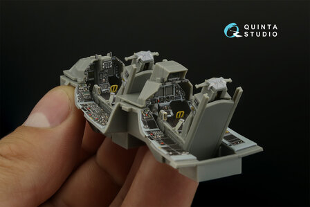 Quinta Studio QD48408 - F-16D block 50 3D-Printed &amp; coloured Interior on decal paper (for Kinetic 2022 tool) - 1:48