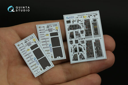 Quinta Studio QD48408 - F-16D block 50 3D-Printed &amp; coloured Interior on decal paper (for Kinetic 2022 tool) - 1:48