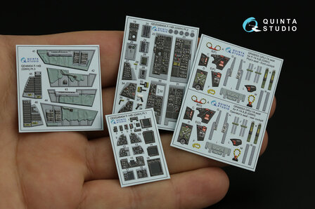 Quinta Studio QD48404 - F-14B 3D-Printed &amp; coloured Interior on decal paper (for GWH kit) - 1:48