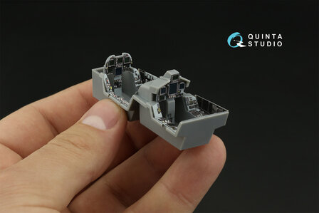 Quinta Studio QD48373 - F/A-18F late  / EA-18G 3D-Printed &amp; coloured Interior on decal paper (for Hobby Boss kit) - 1:48