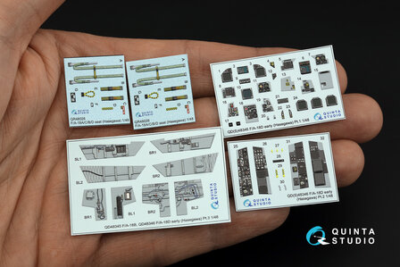 Quinta Studio QD48346 - FA-18D early 3D-Printed &amp; coloured Interior on decal paper (for Hasegawa kit) - 1:48