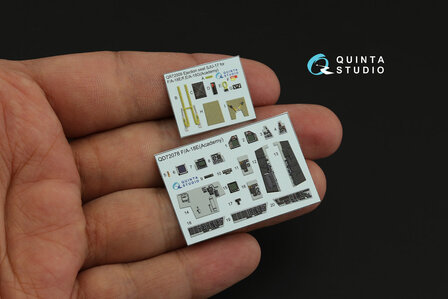 Quinta Studio QD72078 - F/A-18E 3D-Printed &amp; coloured Interior on decal paper (for Academy kit) - 1:72