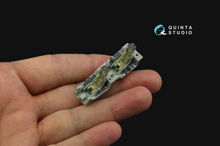 Quinta Studio QD72075 - F/A-18F Late, E/A-18G 3D-Printed &amp; coloured Interior on decal paper (for Academy kit) - 1:72