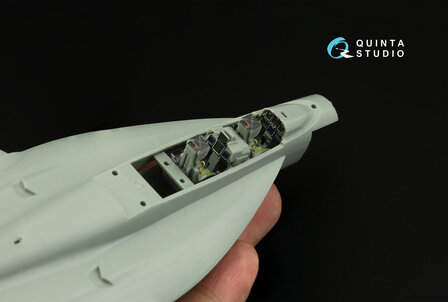 Quinta Studio QD72075 - F/A-18F Late, E/A-18G 3D-Printed &amp; coloured Interior on decal paper (for Academy kit) - 1:72