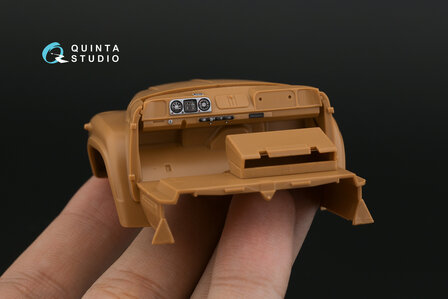 Quinta Studio QD43002 - ZIL-MMZ-555 3D-Printed &amp; coloured Interior on decal paper (for Zvezda kit) - 1:43