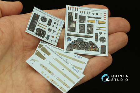 Quinta Studio QD32166 - Do 335A-12 3D-Printed &amp; coloured Interior on decal paper (for Zoukei-mura kit) - 1:32