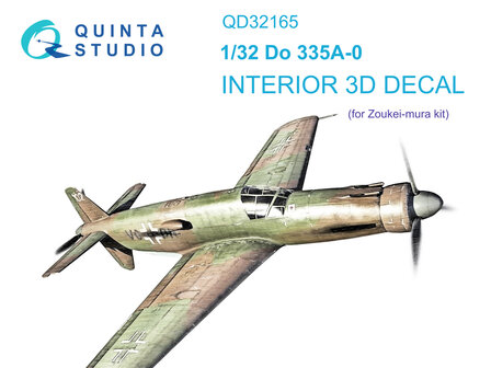 Quinta Studio QD32165 - Do 335A-0 3D-Printed &amp; coloured Interior on decal paper (for Zoukei-mura kit) - 1:32