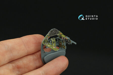 Quinta Studio QD48421 - FM-2 Wildcat 3D-Printed &amp; coloured Interior on decal paper (for Eduard kit) - 1:48